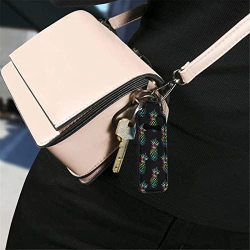 ג ' וקודי אננס פסטיק מחזיק מחזיק מפתחות עם צמיד עבור ארנק נסיעות איפור אחסון ארגונית עם טבעת