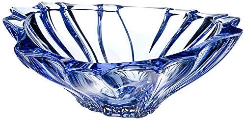Aurum Crystal AU52045, 13 קערת סלט פלאנטיקה, קערת פרי כחולה זכוכית בוהמית