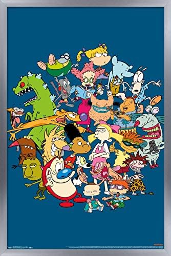 Trends International Nickelodeon Group Wall Poster, 14.725 x 22.375, גרסה ממוסגרת שחורה
