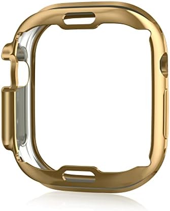 תואם ל- Apple Watch Ultra 49 ממ פגוש מגן מסך מגן מכסה TPU רך אטום הלם למארז Apple Watch Ultra 49 ממ