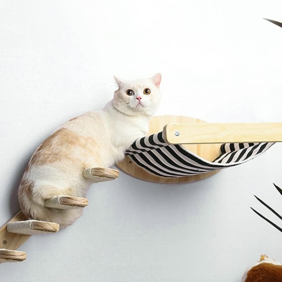 מובוק.קיר רכוב חתול ערסל חתול טיפוס מדף ארבעה צעד חתול מדרגות לטיפוס שינה משחק רובצים טיפוס בית