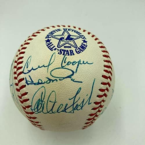 1982 קבוצת משחק הכוכבים של כל הכוכבים חתמה בייסבול ג'ורג 'ברט קרלטון פיסק יונט ג'סא COA - כדורי