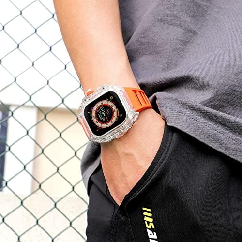 WSCEBCK עבור Apple Watch Ultra 49 ממ להקת סדרה 8 7 6 5 4 4 SE צמיד רצועת צמיד Watchband Mod ערכת ערכת מגן מחוספס