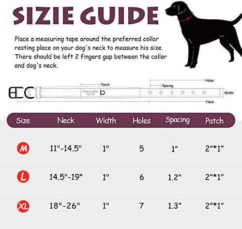 צווארון כלבים של Sheelaawe עם אבזם חגורת מתכת עמיד לכלבים גדולים בינוניים גדולים, צווארוני ניילון רפלקטיביים