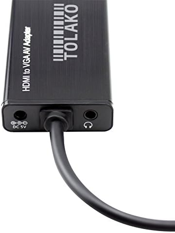 ממיר מתאם Rocsai HDMI ל- VGA למחשב/מחשב נייד/Ultrabook1080p תמיכה אודיו בהגדרה גבוהה