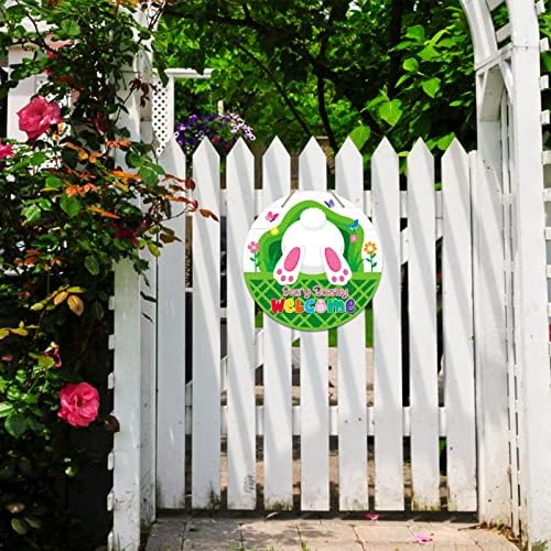 קישוטי דלת פסחא של פטצ'י שלט 11.5 ארנב ארנב שלט בברכה לחוות הדלת הקדמית בית הקולב של דלת פסח