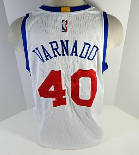 2014-15 פילדלפיה 76ers Jarvis varnado 40 משחק הונפק White Jersey 2xl2 300 - משחק NBA בשימוש
