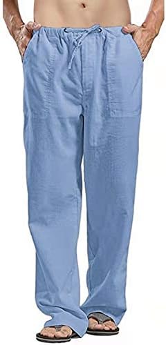 עבודות גבריות גדולות עם רגליים ישר מפוצלות עם מכנסי חגורות אלגנטיות של ריפסטופ צבע אחיד רגוע
