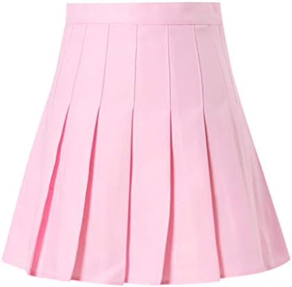 ZL geqinai חצאית קפלים לחצאית בסיסית של נשים A-line שמלת Midi שמלת חצאית מחליק נמתחת חצאית טניס חצאית קצרה