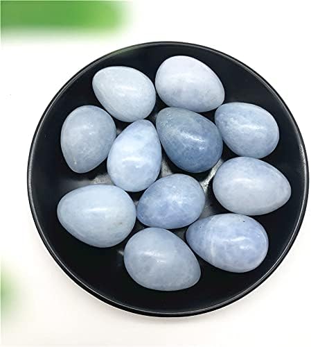 Binnanfang AC216 1PC 30-60 ממ טבעי כחול מלוטש כחול קלסטיט קריסטל דגימה אבן בצורת אבן ריפוי עיצוב אבנים טבעיות
