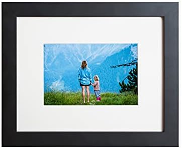 מסגרת תמונה 10x12 מודרנית עץ שחור זכוכית אמיתית - קיר גלריה תלוי 10 x 12 מסגרת תמונה - פוסטר הדפס אמנות קיר
