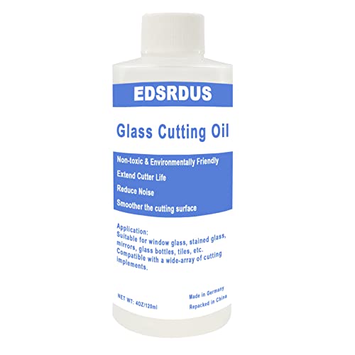 Edsrdus זכוכית חיתוך שמן לחיתוך זכוכית, ויטראז ', בקבוקי זכוכית עם ראש דיוק מתאים לכל כלי חיתוך