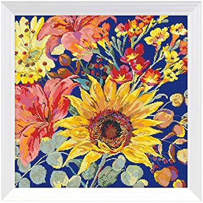 יהלומי ציור למבוגרים עגול מלא תרגיל פרח פנינה גדול גודל סלון קיר תפאורה אמנויות מלאכות 15.7 איקס 15.7 אינץ