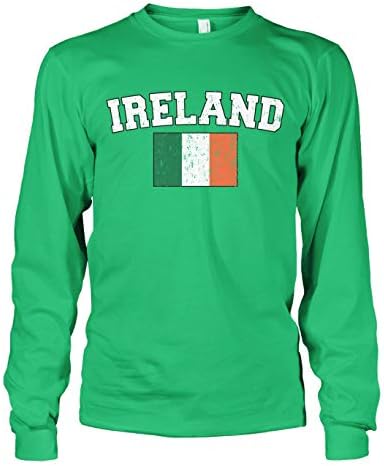Cybertela של גברים דהויים במצוקה אירית אירלנד דגל טריקו שרוול ארוך