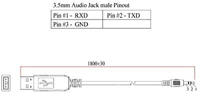 DSD Tech USB RS232 עד 3.5 ממ כבל סידורי עם FTDI FT232RL CHIP 6ft