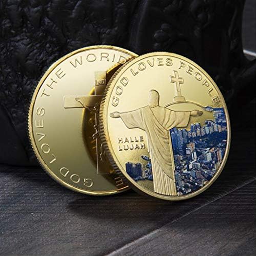 פוגון ישוע המשיח דת דת זהב מכסף זהב מצופה אוסף מטבעות מזכרת מתנה לאתגר מתנה