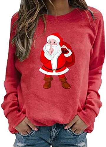 איאסו נשים של סלים חג המולד סוודרים ארוך שרוול חולצות רפוי טוניקות סוודרים גדולים מקרית טי