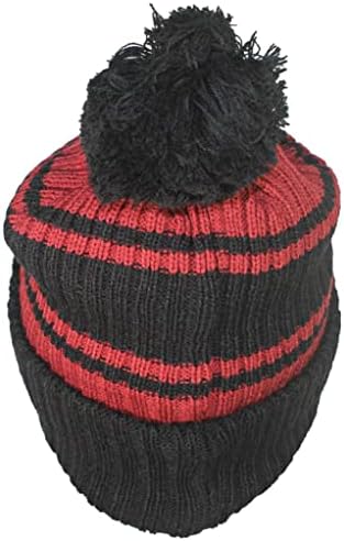 כובעי החורף הטובים ביותר כפית מפוספסת איכותית עם שרוול מוצק ופום תואם