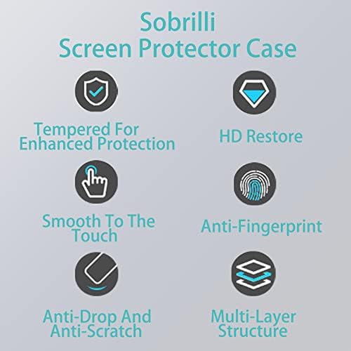 Sobrilli 2 Pack Diamond Case מגן מסך זכוכית מחוסמת תואם לסדרת IWatch 38 ממ 3/2/1, Bling יהלומים קשיח
