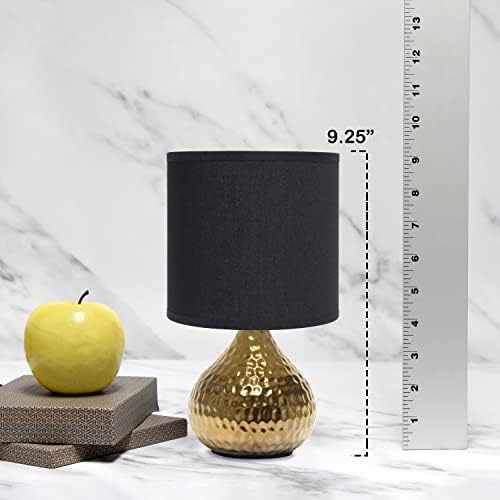 עיצובים פשוטים LT2073-GDB מיני מרקם פטיש מנורת שולחן טפטוף זהב עם צל שחור