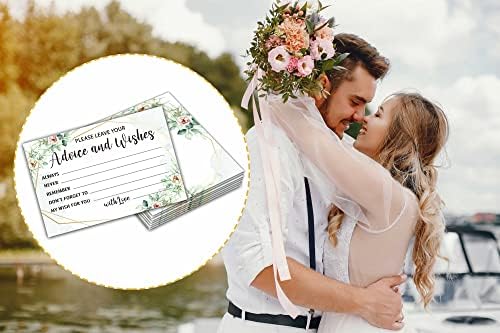 ייעוץ ומשאלות כרטיסים, ירק בצבעי מים פרחוני מקלחת כלות עצות ומשאלות עבור MR & MRS, קבלת פנים לחתונה