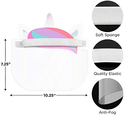 ילדים מגן פנים עם התאמת ילדות קטנות לשימוש חוזר בד מסכה, גיל 3-7