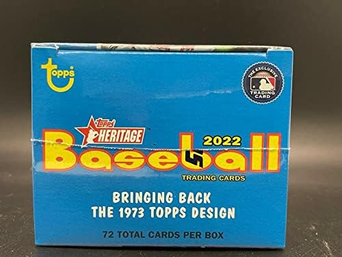 2022 TOPPS HERITAGE BASEBALL FACTORY אטום BLASTER BOX 8 חבילות של 9 קלפים. 72 קלפים בכל כרטיסי טירוף של