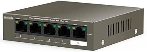 SXYLTNX 5-Port Ethernet מתג רשת 250 מ 'אספקת חשמל יציבה של 250 מ', עמיד ומאובטח