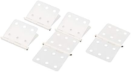 X-deree 5 pcs מתקפל ניילון לבן מצמיד חלקי צירים 16 x 28 ממ למישור RC (5 Piezas de Bisagras Fijadas de Nylon Blanc-o