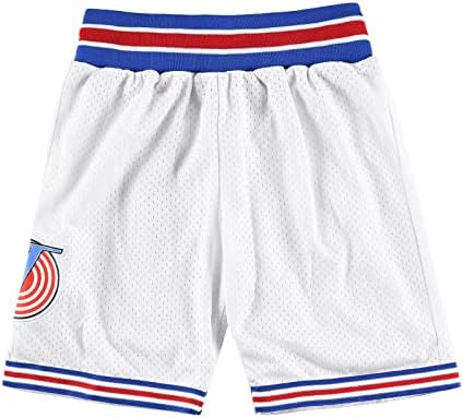 מכנסי כדורסל של כדורסל של אינטרטי מכנסיים מכנסי ספורט של שנות ה -90 למבוגרים מתנה ליל כל הקדושים לבן/שחור S-XXL