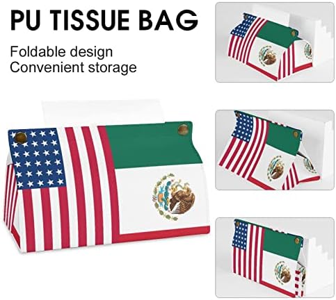 ארהב דגל מקסיקני קופסת רקמות כיסוי מארגן נייר פנים מחזיק מחזיק מפיות מפיות שולחני שולחן עבודה דקורטיבי למסעדה