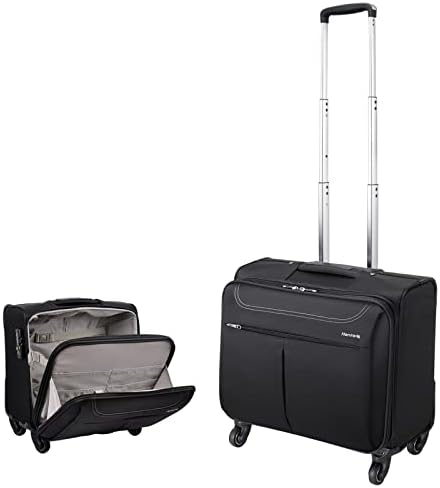 HANKE SOFTSIDE ממשיכה מזוודות, מזוודה מרובעת בגודל 16 אינץ 'עם גלגלי ספינר תיק מזוודות מתגלגל לגברים