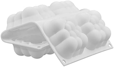 MEAO 6-Cavity Cloud Cloud Bubble Mold עובש סיליקון לסבון בעבודת יד, עוגה, ג'לי, פודינג, קינוח, שוקולד