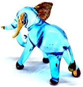 תוצרת ידיים מיני תכלת פיל פיל אמנות זכוכית מפוצצת של בעלי חיים בר איסוף פסלונים איסוף דמויות קישוט מיניאטורה דברים