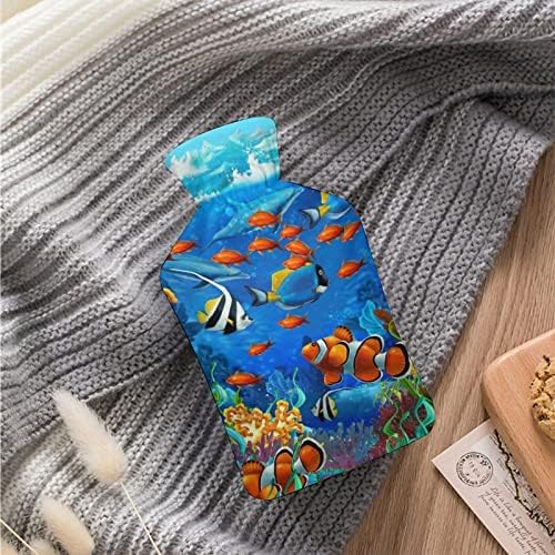 בקבוק מים חמים מתחת למים עם כיסוי רך לדחיסה חמה וטיפול בקור הקלה בכאב 6 על 10.4 אינץ