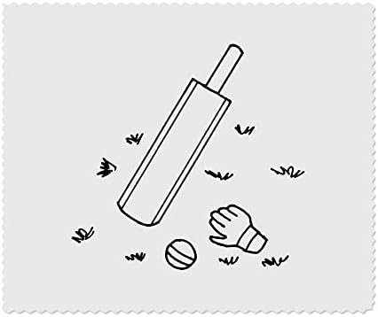 Azeeda 2 x 'Cricket Bat & Ball' עדשת מיקרו -סיב/כוסות מטליות ניקוי