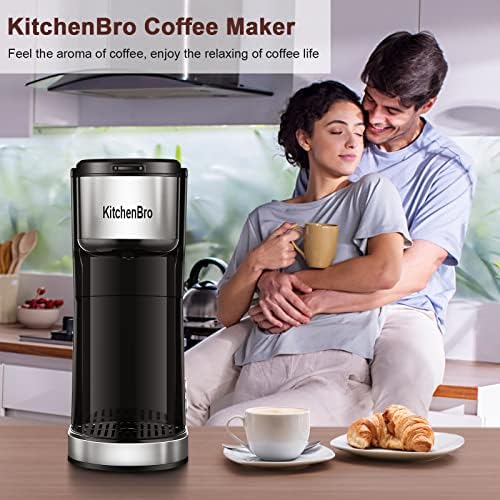 יצרנית קפה יחידה עם הגשת קפה K עם מאגר, שומר חלל מכונת קפה כוס אחת, 2 ב -1 מכונת קפה 6 עד 14