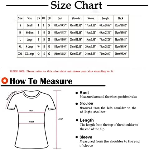 חולצת טי של יום האהבה של נשים, חולצת צוואר שרוול קצר, חולצת צוואר צוואר, צמרות טי רגלן רופפות מזדמנים