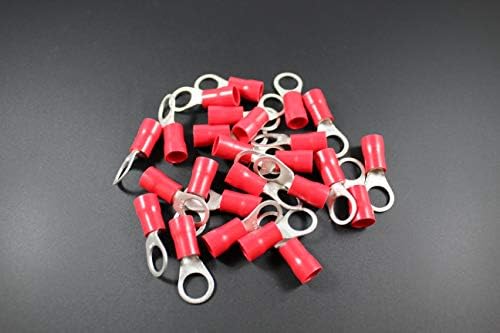 8 ויניל מד 3/8 טבעת 25 PK Crimp Terminal Connector AWG GA CAR EYE RVRT838