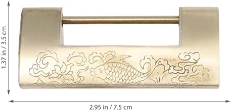 מיני מזוודה עתיק תכשיטי תיבת ישן סיני מנעול רטרו הבלטות מנעול נועלים וו תפסים עם מפתח עבור ארון