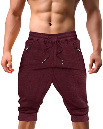 מכנסי ג'וג'ר לגברים של Eklentson גמישות גבוהה אימון חדר כושר מותניים מותניים מפעילים מכנסי טרנינג