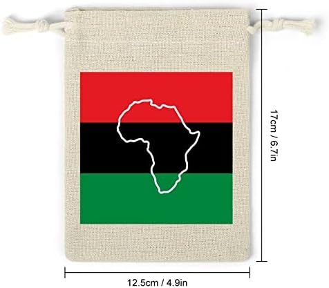 אפריקאי אמריקאי דגלי שרוכי אחסון שקיות סוכריות מתנת שקיות לשימוש חוזר מתקפל וקומפקטי רב תכליתי כיס