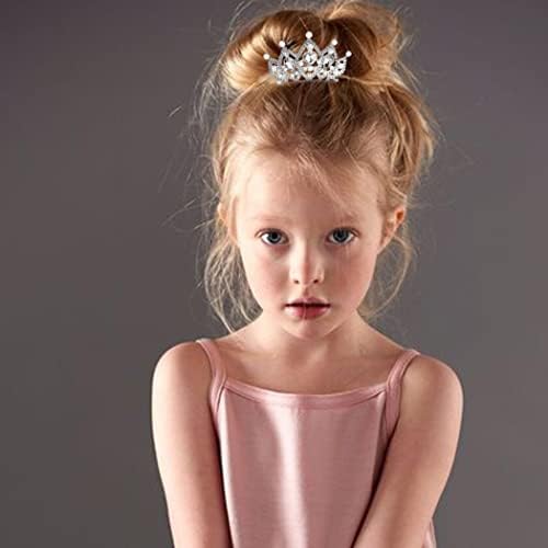 נסיכת נזר מסרק קטן קריסטל בנות כתר שיער קומבס ריינסטון יום הולדת לנשף מצנפות סרט לילדים