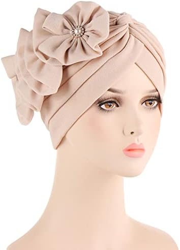 נשים פרחים מוצקים מזדמנים כובע כובע ראש כיסוי ראש מוסלמי כובע טורבן מכוסה כובעי בייסבול חמודים