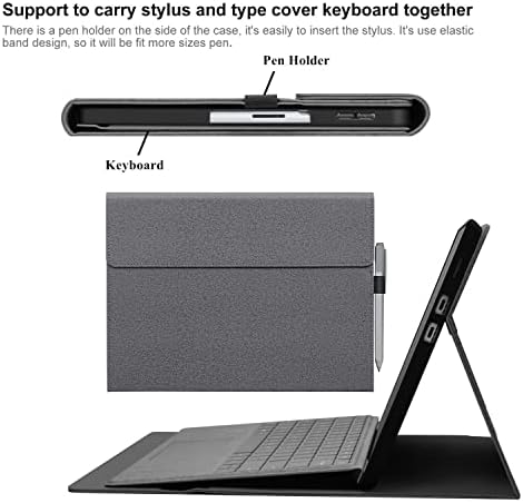 מארז Megoo Surface Pro x עבור Microsoft Surface Pro x 13 , כיסוי מארז Folio צפייה בזווית מרובה עם מחזיק חרט