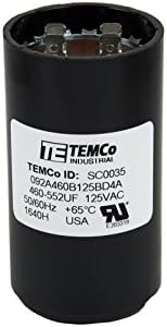 TEMCO 124-149 UF/MFD 110-125 VAC VOLT