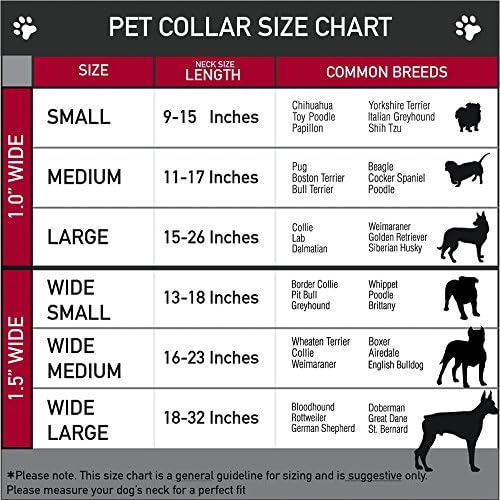 צווארון כלב מרטינגייל פסים באבזם-למטה שחור/אדום/צהוב, 1.5 אינץ 'מתאים 16-23 בצוואר