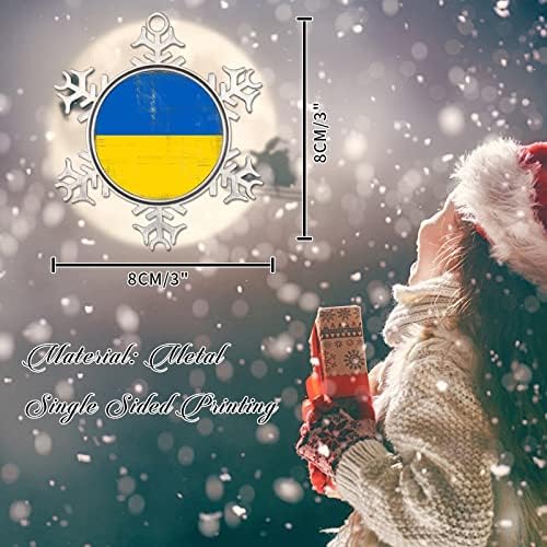 דגל אוקראינה דקורטיבי קישוטים תלויים דגל לאומי דגל אוקראינה צללית קישוטי חג המולד מתנה קישוט
