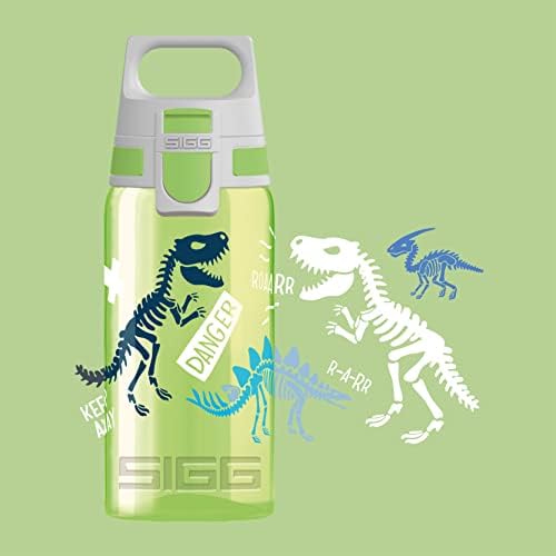 Sigg - בקבוק מים לילדים - Viva one jurassica - מכסה אטום דליפה - מדיח כלים - BPA חינם - ספורט