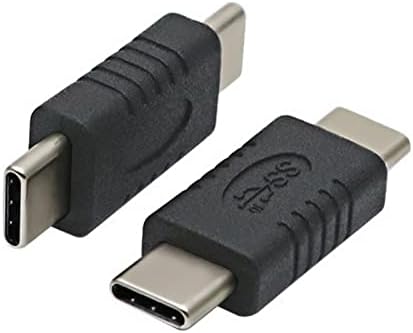 CLAVOOP USB C מתאם 2 חבילה, USB C זכר לזכר ו- USB מסוג C זכר לנקבות ממירים, תומך ב- USB OTG העברת נתונים